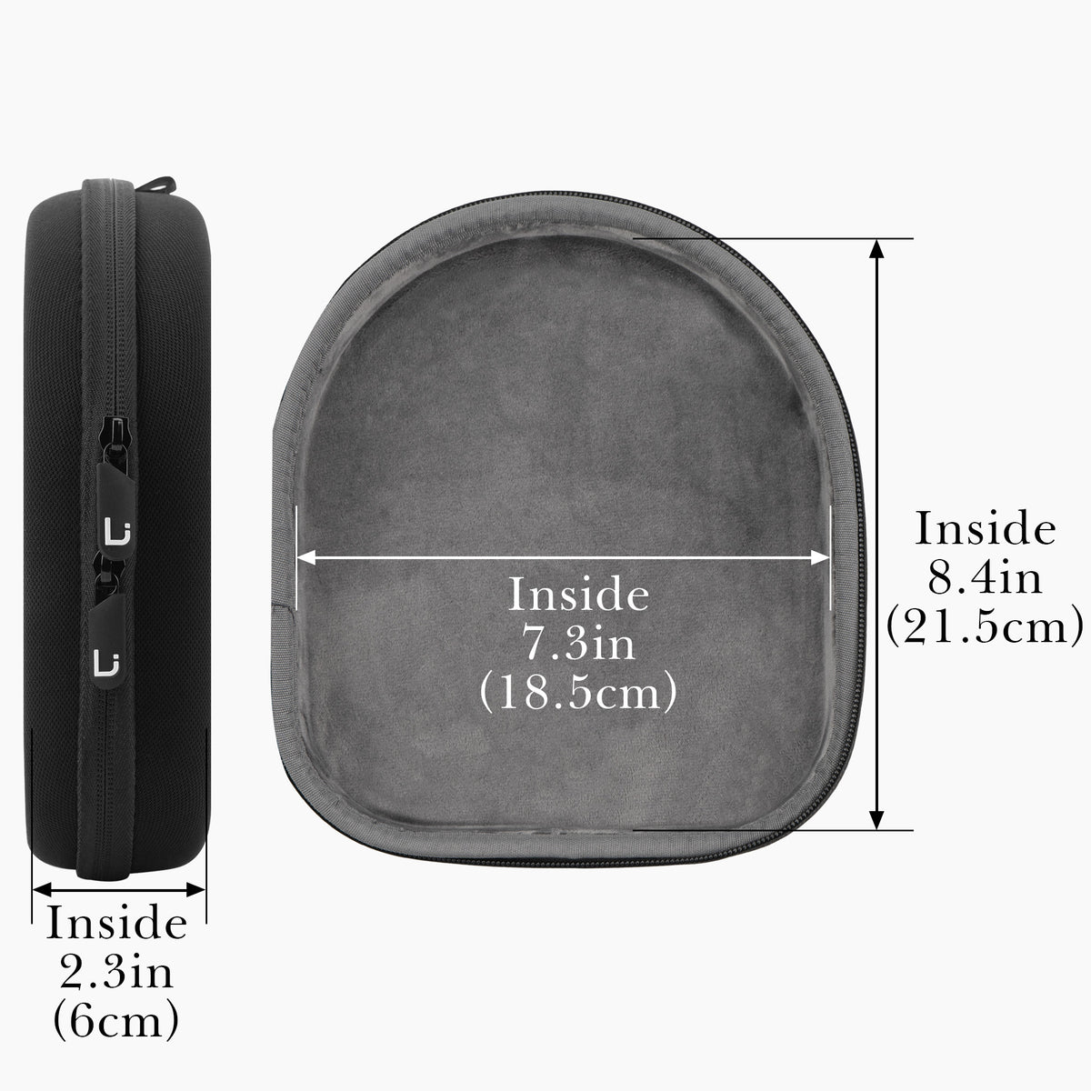 Linkidea Headphones Carrying Case Compatible with Anker Soundcore Q11i, Life Q35, Life Q20, Q20i, Q20+, Q30, Protective Hard Shell Travel Bag with Cable, Charger Storage (Black)