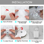 Linkidea Suction Cup Toothbrush Holder with Adhesive Paster, Wall Mounted Electric Toothbrush Holder for Bathroom, Toothpaste and Razors Stand Shower Organizer for RV (White)