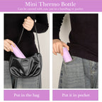 Linkidea 5oz (150ml) Mini Water Bottle, Small Vacuum Insulated Stainless Steel Travel Bottle for Hot & Cold Drinks, Thermo Flask Fit Handbag, Purse and Pocket (Purple)