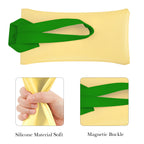 Extra Large Sunglasses Pouch Case, Vegan Leather Glasses Organizer Soft Bag Compatible with TOM FORD FT0965 FT0992 Gucci GG1105S GG1377S PR 29YS Runway (XXL, Yellow)