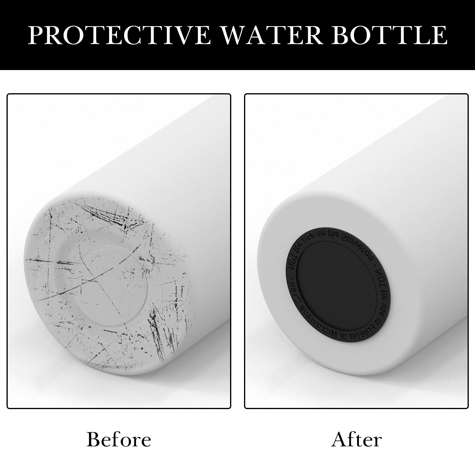 Linkidea 6 Pack Water Bottle Bottom Pad Compatible with Hydro Flask Wide Mouth 32oz/40oz, Silicone Waterbottle Bottom Silencer, Protective Anti-Slip Rubber Bottom Protector