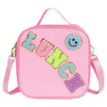 Linkidea Pink Cartoon Pattern Lunch Tote Bag for Kids, Portable Reusable Lunch Box Container Fits School, Picnic Use, Compatible with B.Box, Sunhanny, Pedeco, QQKO, Xgxn Lunch Box