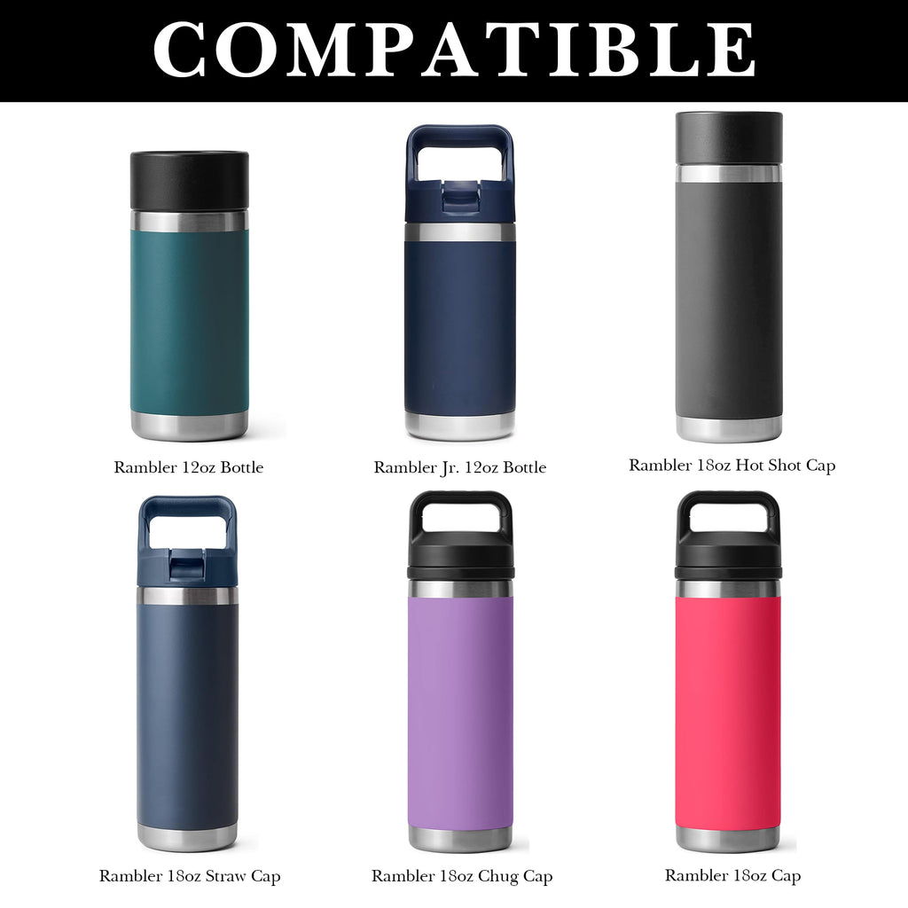 Linkidea 6 Pack Water Bottle Bottom Pad Compatible with YETI Rambler Jr. 12oz Bottle, Rambler Bottle 12oz/18oz, Silicone Anti-Slip Waterbottle Base Silencer Rubber Protector