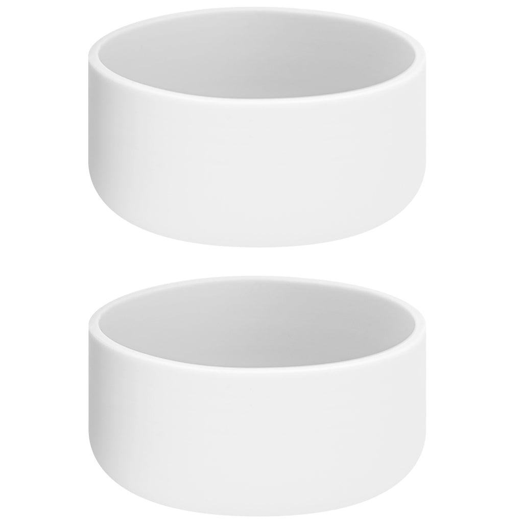 Linkidea 2-Pack Shaving Cream Can Holder, Silicone Protector for Shave Gel & Foam Cans, Bathroom Sink Counter Shaving Can Stand Compatible with Barbasol, Gillette, Proraso 10 oz (White)