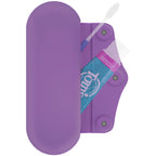 Linkidea Manual Toothbrush Toothpaste Travel Case, Silicone Brush Bag with Magnetic Snap, Protective Storage Compatible with Colgate ExtraClean, Oral-B CrossAction (Purple)