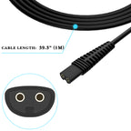 Linkidea 5V Shaver Charger Cord Compatible with Braun Series 1, 3, 5, 7, 9, Replacement USB Adapter Cable, Electric Razor Data Cable (Black)