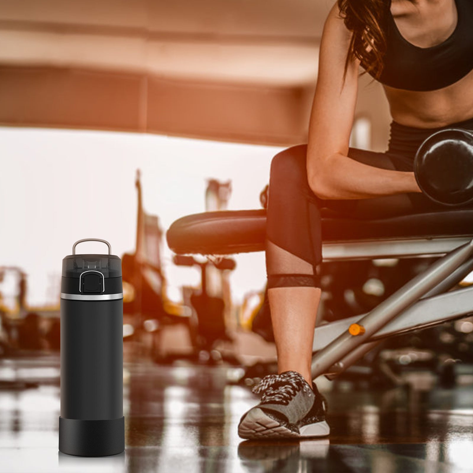 Linkidea 2 Pack Water Bottle Boot Compatible with THERMOS ICON SERIES 24oz, Silicone Waterbottle Bottom Bumper Protector (Black)