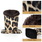 Sunglasses Desk Holder Stand, 2 Pack Plush Lined Oversized Eyewear Display Storage Compatible with Gucci GG0876S GG0875S VERSACE VE4395 VE2230B (Leopard)