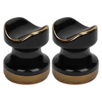 Linkidea 2-Pack Ceramic Cigar Rest, Portable Cigar Holder Stand for Travel, Compact Cigar Accessory Gift for Men (Black)