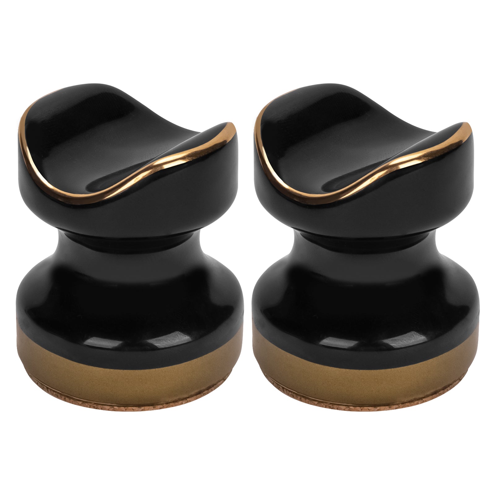 Linkidea 2-Pack Ceramic Cigar Rest, Portable Cigar Holder Stand for Travel, Compact Cigar Accessory Gift for Men (Black)