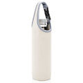Linkidea Plastic Bottled Water Sleeve with Carry Strap Compatible with 16.9/20 Fl Oz Lifewtr, Smartwater, Portable Disposable Water Bottle Cover Holder for Outdoor, Off White