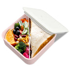 Linkidea Sandwich Lunchbox Container and Snack Box Container, Lunch Salad Lunch Containers for Adults, Sandwich Containers for Travel/Work/Outdoor (White)