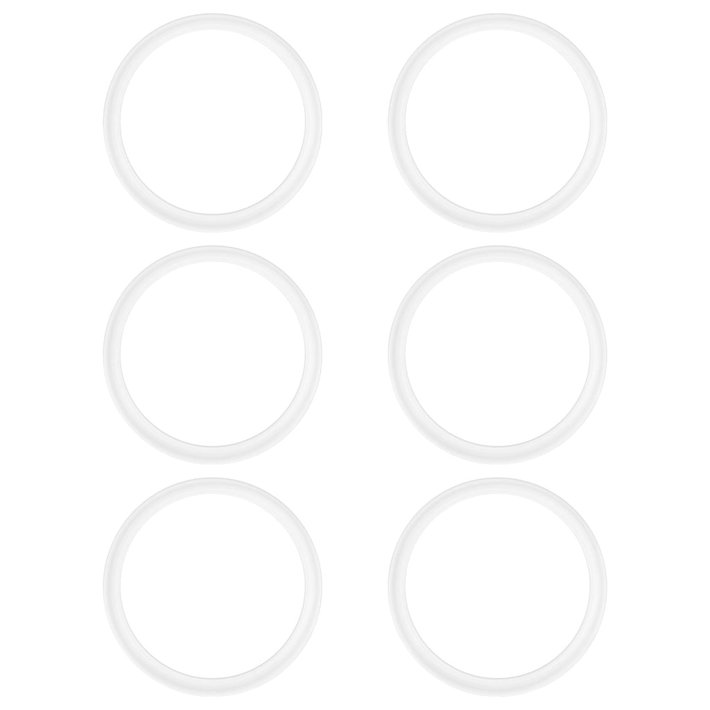Linkidea 6 Pcs Silicone Seal Replacement, Round Exact Fit Lid Seal Gasket Compatible with OmieBox, Leakproof Food Safe Parts & Accessories for Bento Box (White)