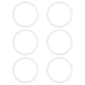 Linkidea 6 Pcs Silicone Seal Replacement, Round Exact Fit Lid Seal Gasket Compatible with OmieBox, Leakproof Food Safe Parts & Accessories for Bento Box (White)