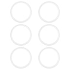 Linkidea 6 Pcs Silicone Seal Replacement, Round Exact Fit Lid Seal Gasket Compatible with OmieBox, Leakproof Food Safe Parts & Accessories for Bento Box (White)