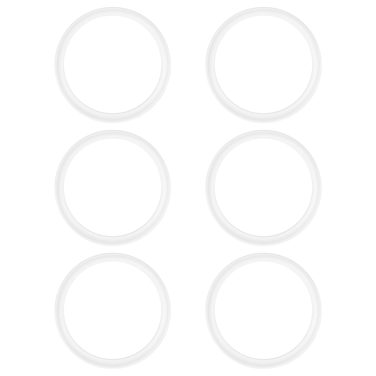 Linkidea 6 Pcs Silicone Seal Replacement, Round Exact Fit Lid Seal Gasket Compatible with OmieBox, Leakproof Food Safe Parts & Accessories for Bento Box (White)