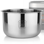 Linkidea Stainless Steel Inner Pot Replacement Compatible with COSORI CRP-R501IP-KUS Rice Cooker, No Coating Cooking Bowl, Dishwasher Safe