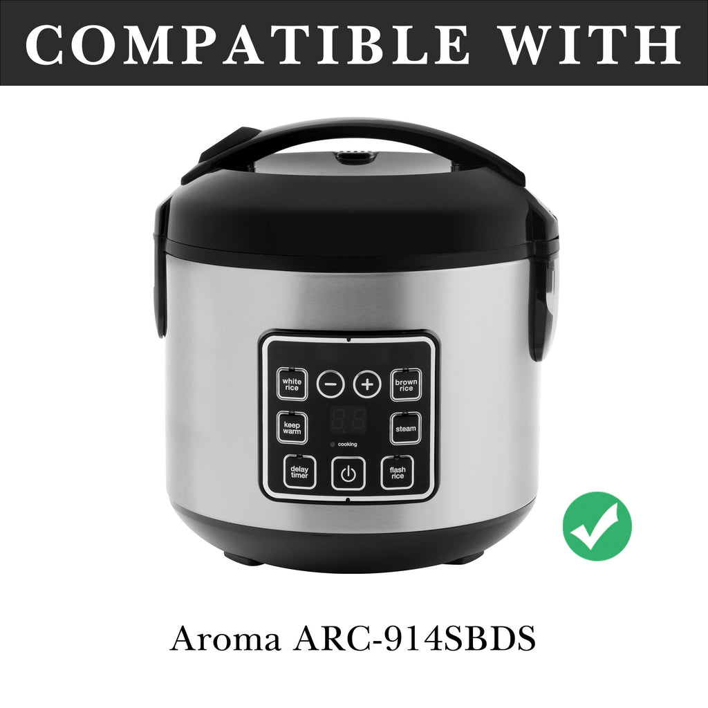 Linkidea Rice Cooker Stainless Steel Inner Pot Compatible with Aroma ARC-914SBDS Dishwasher Safe, No Coating Replacement Bowl