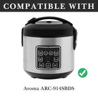Linkidea Rice Cooker Stainless Steel Inner Pot Compatible with Aroma ARC-914SBDS Dishwasher Safe, No Coating Replacement Bowl