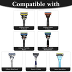 Linkidea Generic EVA Hard Shell Safety Razor Case, Shaving Accessories Storage, Men's Travel Shaver Bag Compatible with Gillette Fusion 5 Power, Mach 3, Harry's 5 Blade (Silver)