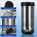 Linkidea Bottled Water Cooler Holder Compatible with Smartwater 16.9 Fl Oz, Evian 16.9 Fl Oz, Insulated Stainless Steel Disposable Water Bottle Holder, Keep Drinks Cold