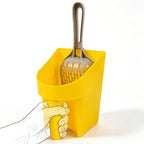 Cat Litter Scoop Holder with Storage Bucket, Large Capacity Litter Tool Container with Durable Plastic Scooper, Deep Shovel Design for Easy Clumping Litter Box Cleaning