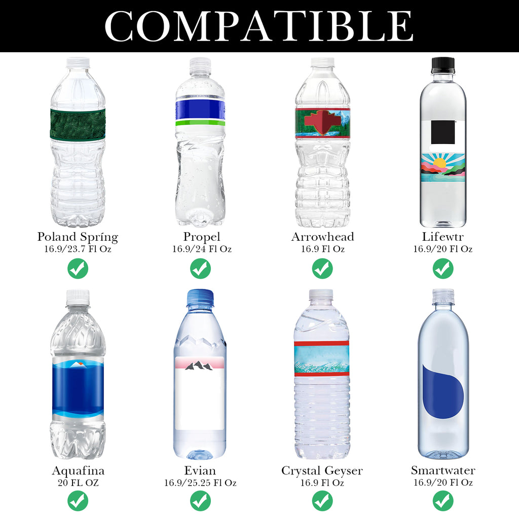 Linkidea Disposable Water Bottle Sleeve Compatible with Smartwater 16.9/20Fl Oz, Evian 16.9Fl Oz, Insulated Neoprene Plastic Bottled Water Cover with Lockable Zipper (1 Pack/Black)