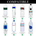 Linkidea Disposable Water Bottle Sleeve Compatible with Smartwater 16.9/20Fl Oz, Evian 16.9Fl Oz, Insulated Neoprene Plastic Bottled Water Cover with Lockable Zipper (1 Pack/Black)