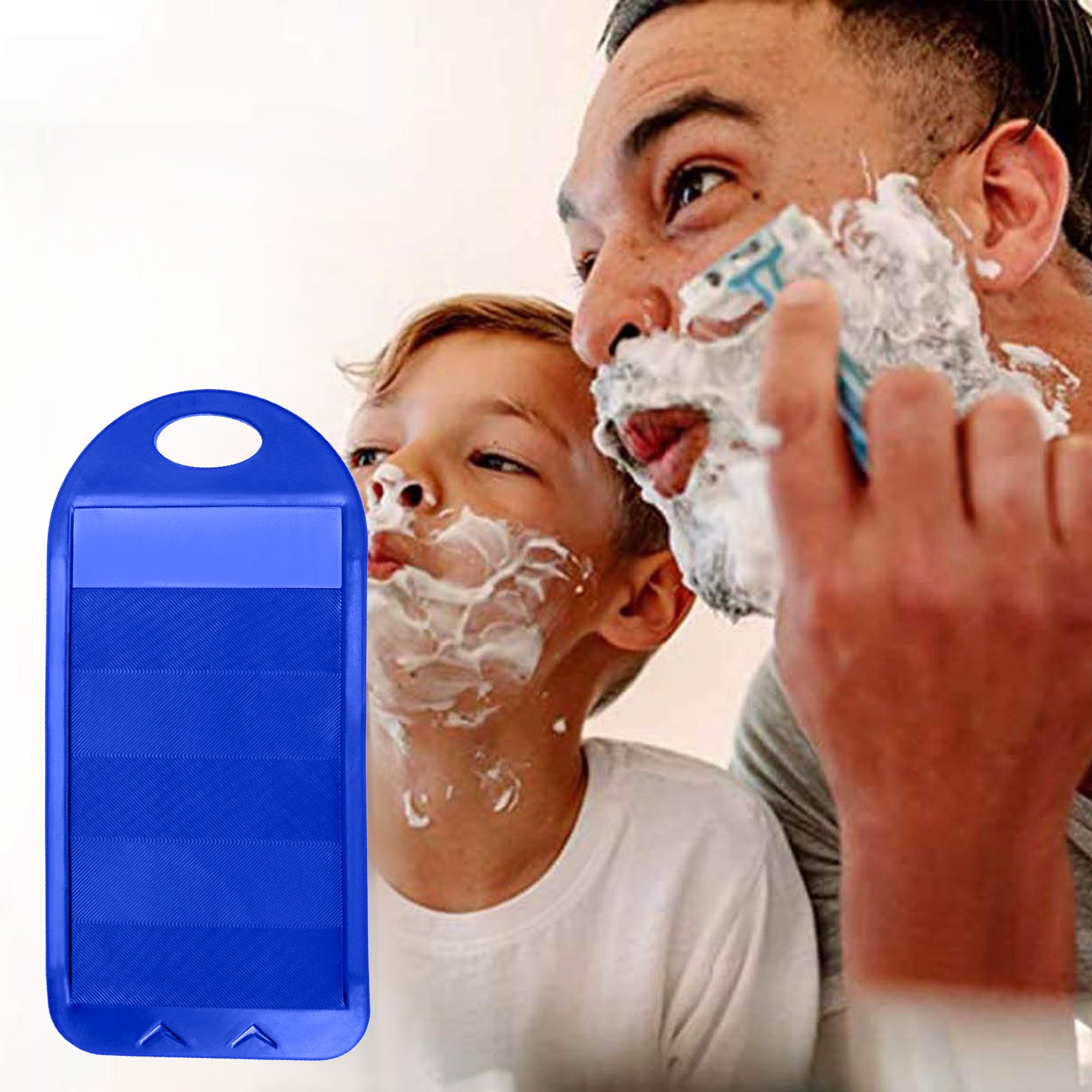 Linkidea Portable Razor Blade Cleaning Tool, Rubber Remove Hair & Gunk Tool for Razor Maintenance, Compatible with Gillette Fusion 5 Power, Fusion 5 ProGlide (Blue)