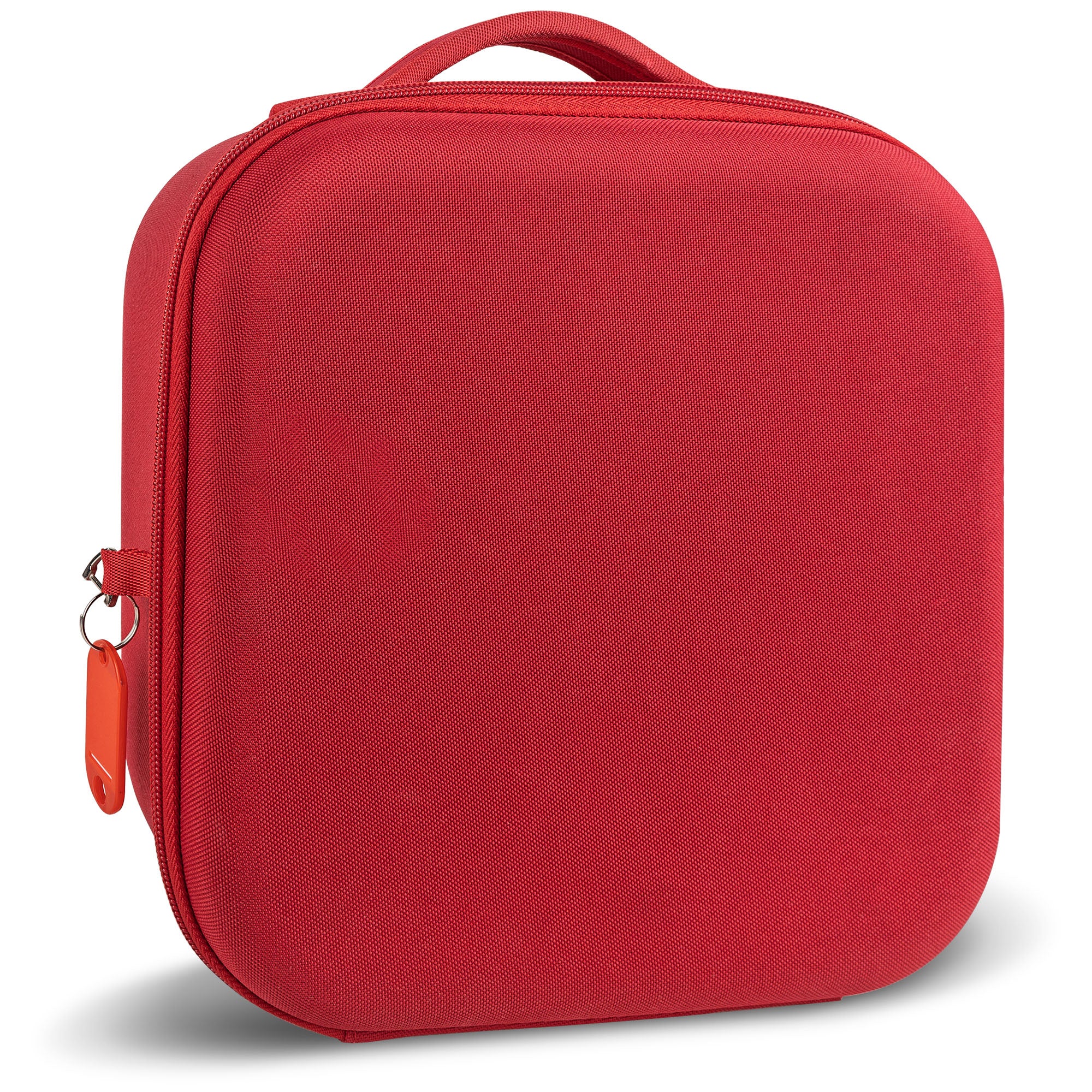 Linkidea Hard Shell Lunch Box for Kids, Insulated Lunch Tote Bag for School, Portable Lunchbox with Hard Liner Inside for Easy Clean Up, Personalized Name Tag Included (Red)