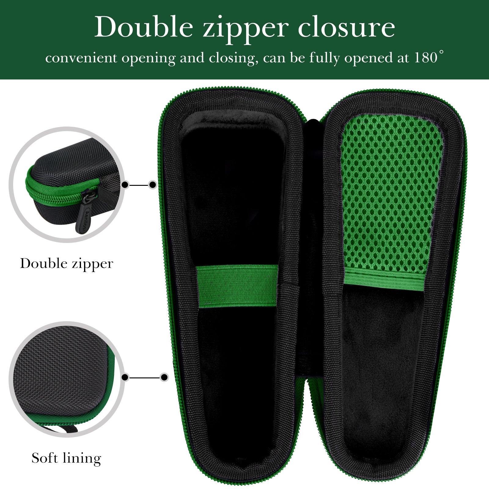 Linkidea Women's Electric Shaver Travel Case, Protective Hard Shell Carrying Bag for Bikini Trimmers & Epilators, Compatible with Philips BRL146/00, BRT383/50, Beanify 4-in-1 (Green)