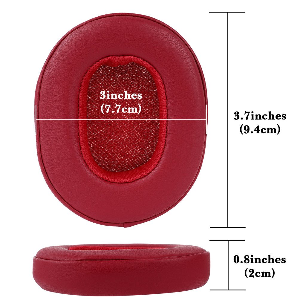 Linkidea Replacement Ear Pads for Skullcandy Crusher Wireless/ Evo/ ANC, Hesh 3/ Evo/ ANC, Venue ANC Headphones, Ear Cushions (Protein Leather/ Red)