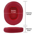 Linkidea Replacement Ear Pads for Skullcandy Crusher Wireless/ Evo/ ANC, Hesh 3/ Evo/ ANC, Venue ANC Headphones, Ear Cushions (Protein Leather/ Red)