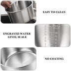 Linkidea Stainless Steel Rice Cooker Inner Pot Compatible with Aroma ARC-2000SB, No-Coating Replacement Bowl, Dishwasher Safe