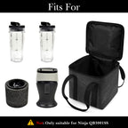 Linkidea Large Blender Storage Bag, Portable Carrying Bag with Hand Strap, Double Zipper Organizer Compatible with Ninja, Fits to Model QB3001SS (Grey)