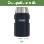 Linkidea Insulated Food Jar Bag, Thermal Snack Bag, Lunch Cooler Bags for Food Jar, Suitable for Office Work, Outdoor Picnics, Compatible with THERMOS 24 oz (Green)