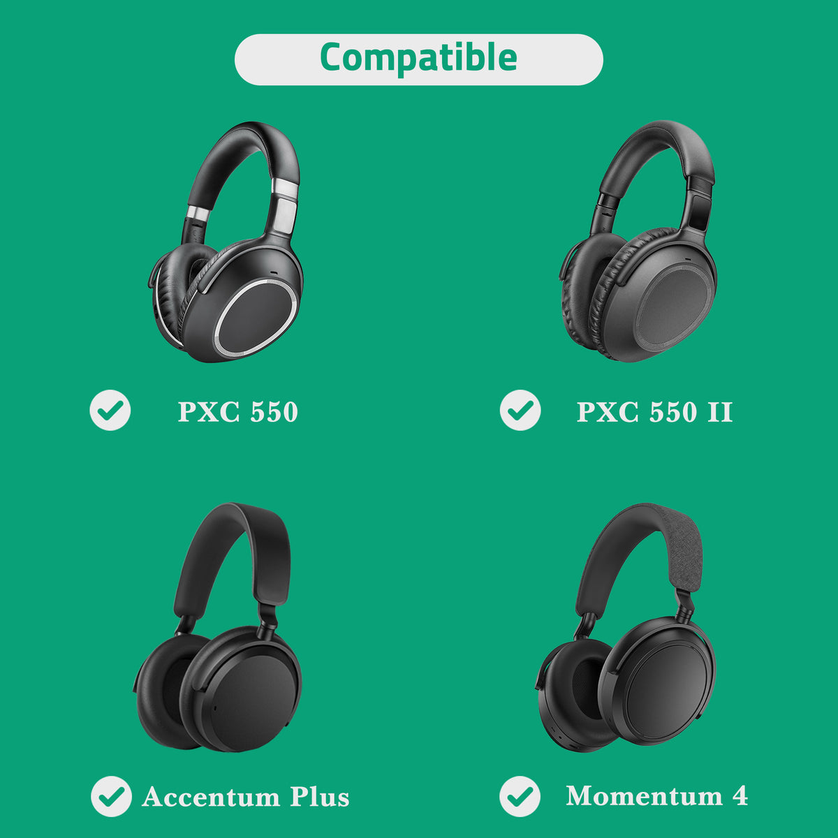 Linkidea Audio Cable for Sennheiser PXC 550, PXC 550 II, Momentum 4, Accentum Plus Headphones, 3.5mm to 2.5mm Replacement Aux Cord (5 ft/1.5 m)