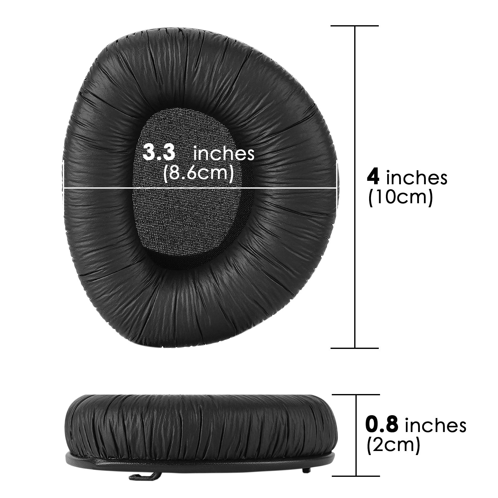 Replacement Ear Pads for RS160/170/180, HDR160/170/180 Headphones Ear Cushions, Headset Earpads ( Leatherette / Black )