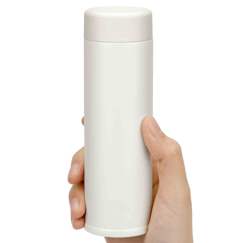 Linkidea 5oz (150ml) Mini Water Bottle, Small Vacuum Insulated Stainless Steel Water bottle for Hot & Cold Drinks, Thermo Flask Fit Handbag, Purse and Pocket (Creamy White)