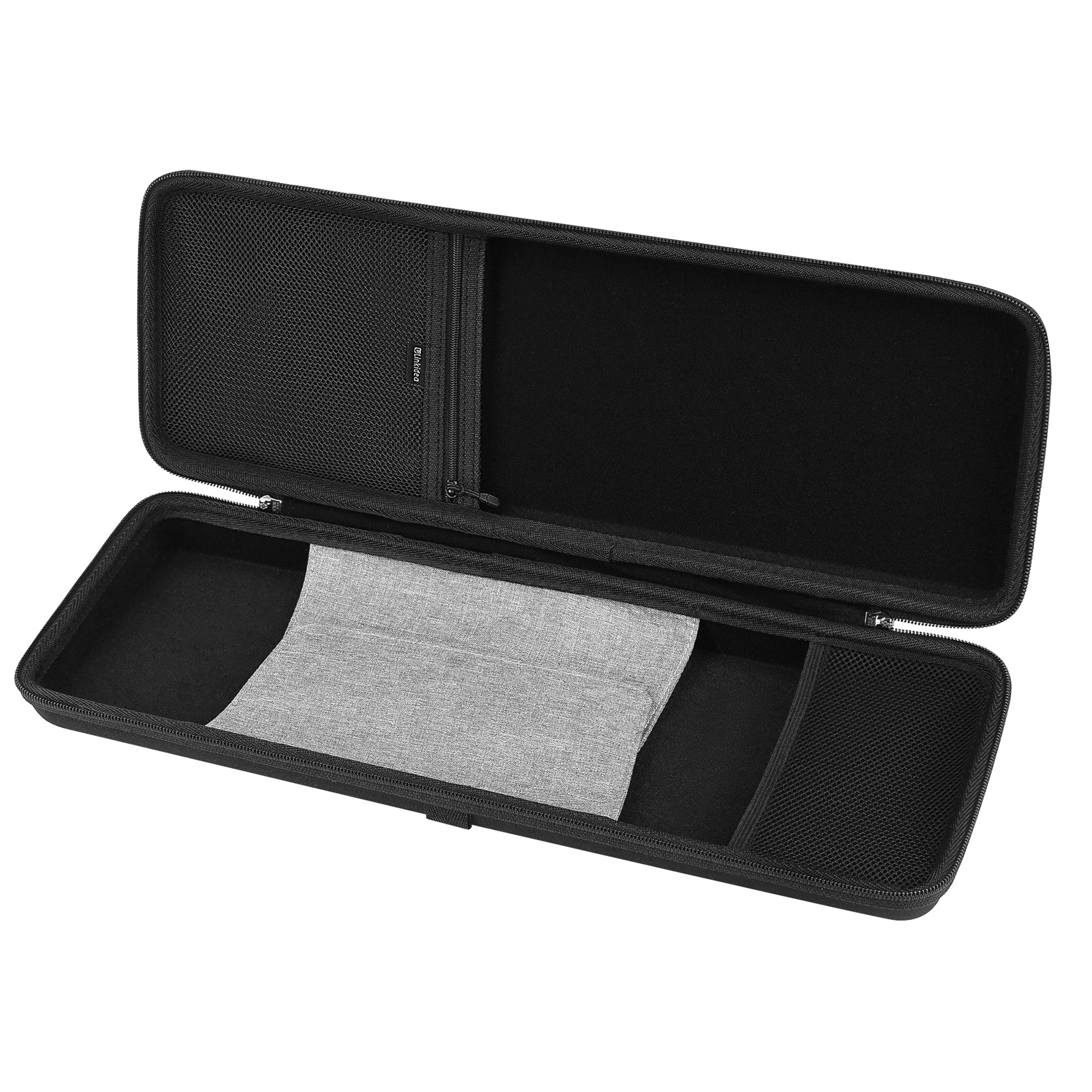 Linkidea Hard Travel Keyboard Case for Compact 60% Keyboard and Mouse, 61 Keys Carrying Protective Storage Box Bag, Compatible with Razer Huntsman Mini 60%, HyperX Alloy Origins 60