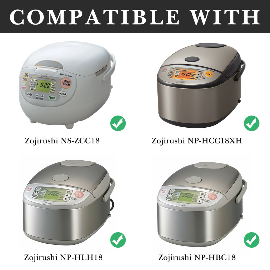 Linkidea Rice Cooker Stainless Steel Inner Pot Compatible with Zojirushi NS-ZCC18, NP-HCC18XH, NP-HLH18, NP-HBC18, Dishwasher Safe, No Coating Replacement Bowl