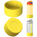 Linkidea 2 Pack Water Bottle Boot Compatible with Owala FreeSip 16oz, FreeSip Tritan 25oz, Silicone Anti-Slip Bottle Bottom Bumper Protector (Yellow)