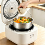 Linkidea 304 Stainless Steel Rice Cooker Steamer Basket Compatible with Zojirushi 5.5 Cups Rice Cookers, Steamer Insert with Handle and Legs for Vegetables, Seafood Steaming