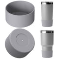 Linkidea Water Bottle Boot Compatible with YETI Rambler Travel Mug 20oz/30oz, Tumbler 20oz/30oz, Silicone Anti-Slip Water Bottle Bottom Sleeve Cover Protector (Grey / 2 Pack)