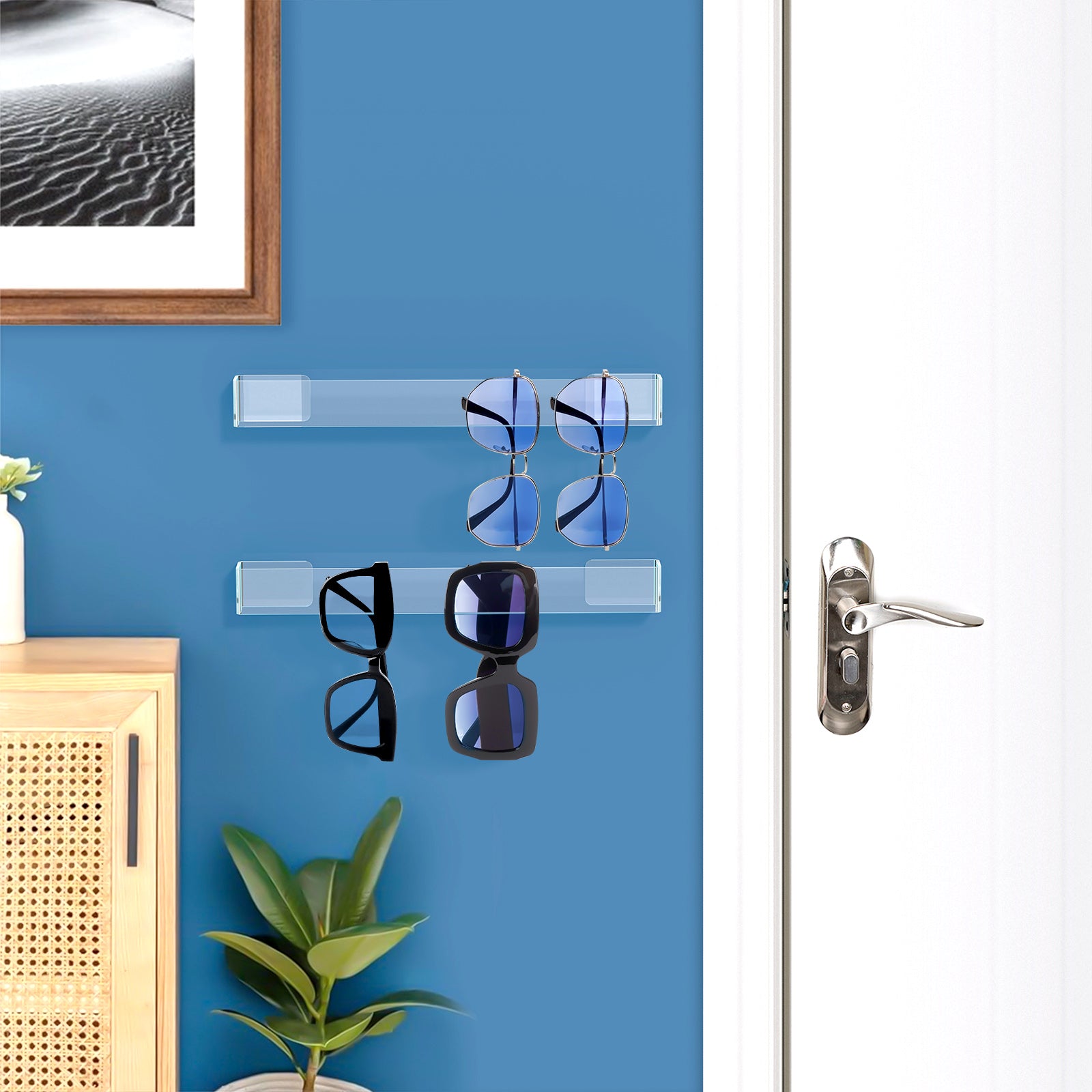 Extra Large Sunglasses Organizer Holder, 2 Pack Acrylic Glasses Holder Sunglass Display Stand, Sun Glasses Storage Organizer Compatible with Gucci GG0876S GG0875S Balenciaga BB0201S