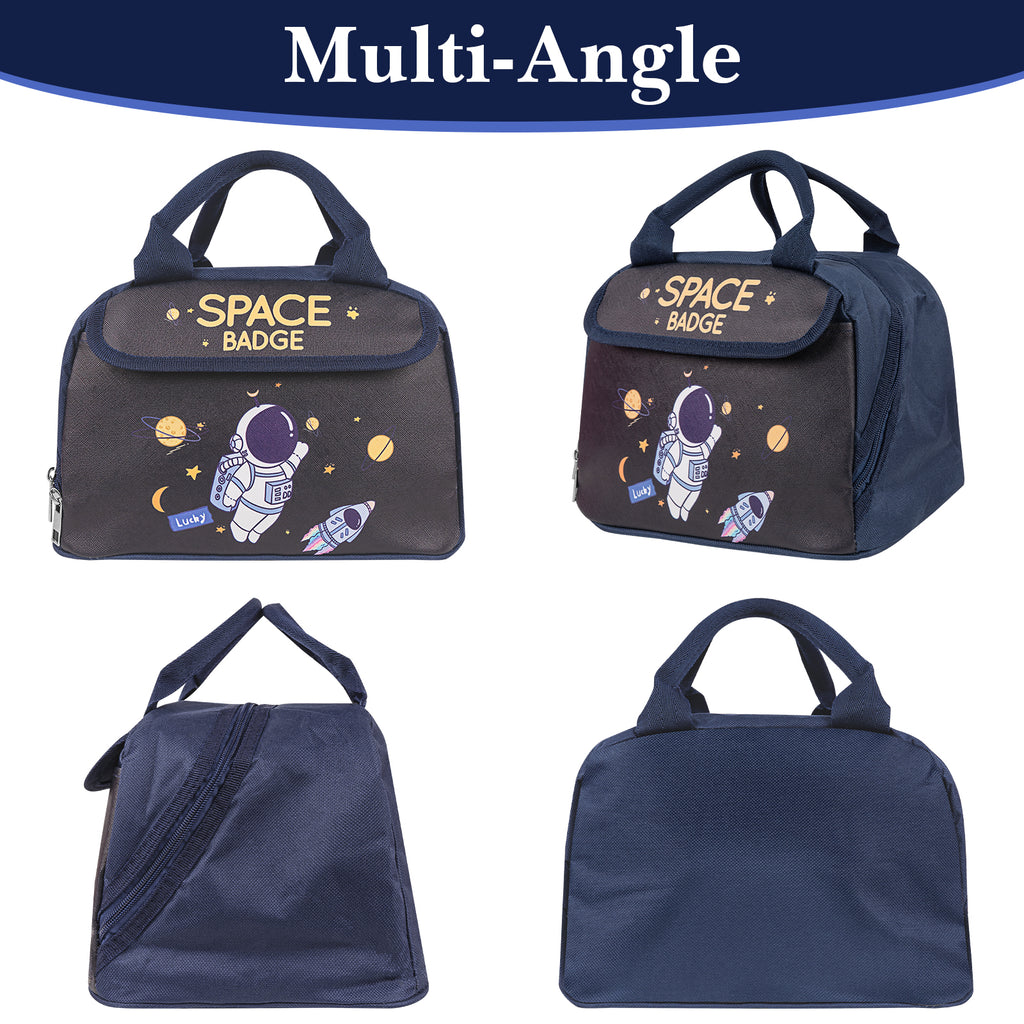 Linkidea Lunch Bag, Large Capacity Lunch Tote Bag with Hand Strap, Reusable Lunch Box Bag for Picnic, Outdoor, Compatible with B.Box, Sunhanny, Pedeco, QQKO, Xgxn Lunch Box (Navy Blue)