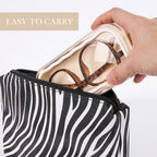 Hard Shell Reading Eyeglasses Case, Clear Plastic Portable Eyewear Display Storage Case for Nightstand Office Desk Organizer