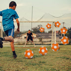Linkidea Curve Soccer Ball, Size 4 Swerve Soccer Ball for Kids, Youth Football, Kick Curving Like The Pros, Backyard Game Gift for Boys and Girls (Orange)