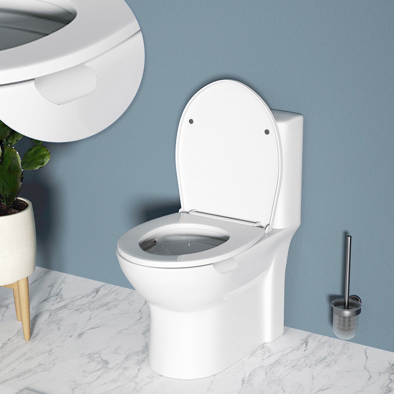 Linkidea 3 Pcs Toilet Cover Lifter, Simple Plain Toilet Seat Lifter with Adhesive, Reusable Toilet Seat Handle To Lift, Bathroom Accessories Fits Hotel, Office, Home Use (White)