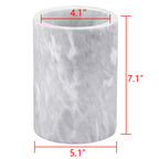 Linkidea Natural Marble Wine Cooler, Elegant Wine Insulation Bucket for Bottles, Gift for Wine Enthusiasts, Ideal for Gatherings and Events (White)